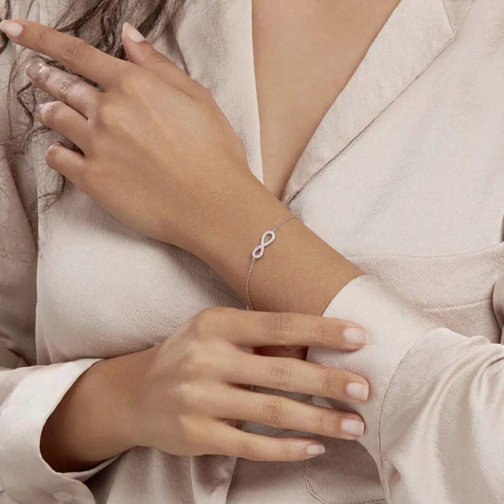 Bracelet Veda Argent Blanc Oxyde De Zirconium