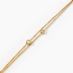 Bracelet Virguinia Or Jaune Oxyde De Zirconium