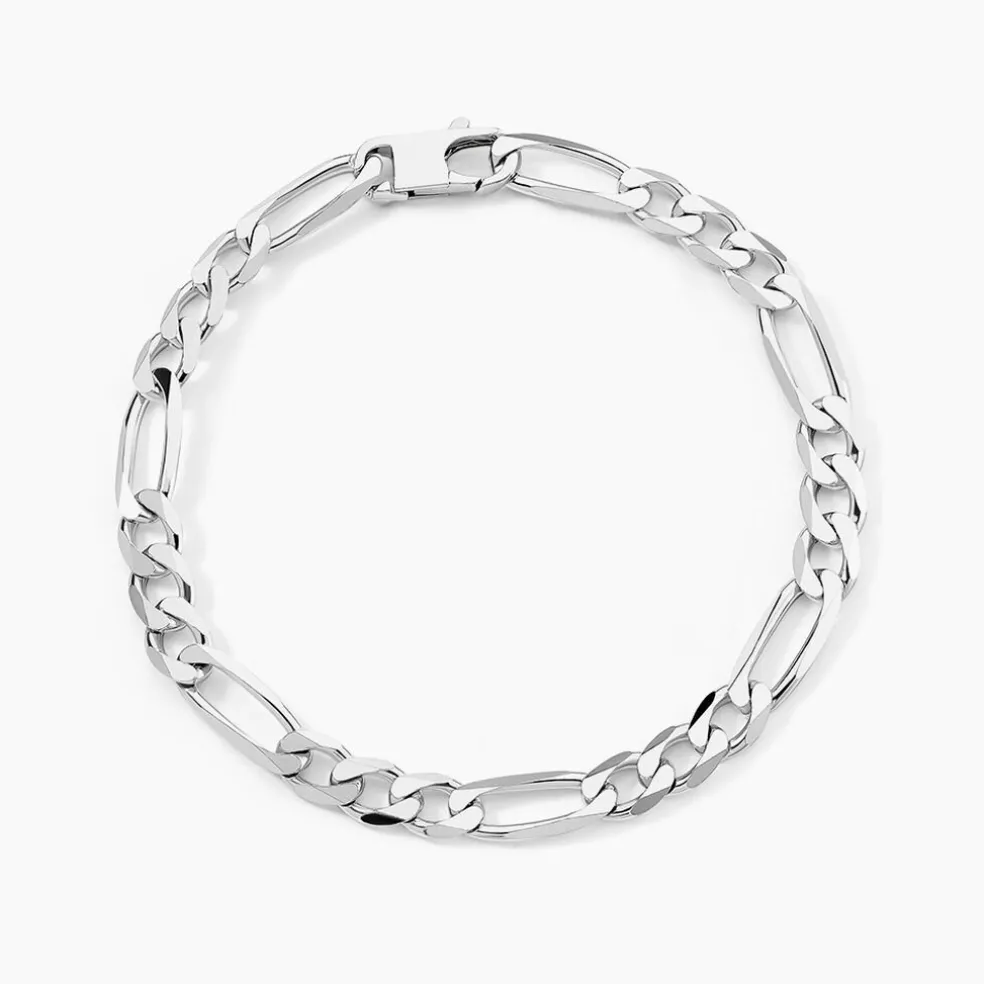 Bracelet Vivian Maille Alternee 1/3 Argent Blanc