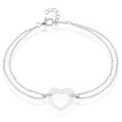 Bracelet Vivianne Argent Blanc Oxyde De Zirconium Et Céramique