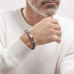 Bracelet Yannick Acier Blanc