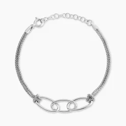 Bracelet Yutan Argent Blanc