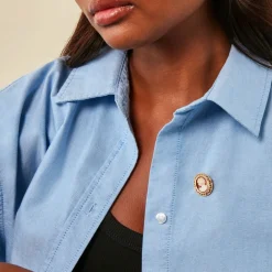 Broche Demetrios Or Jaune Camée