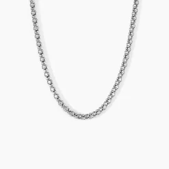 Chaine Nahila Argent Blanc