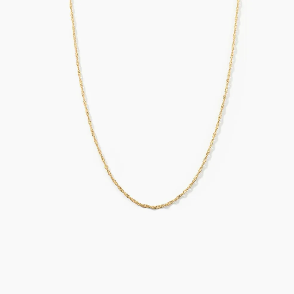 Chaîne Alicianeae Maille Singapour Or Jaune