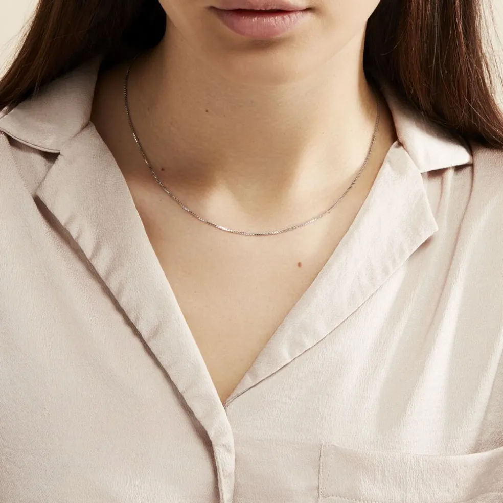 Chaîne Alyze Argent Blanc