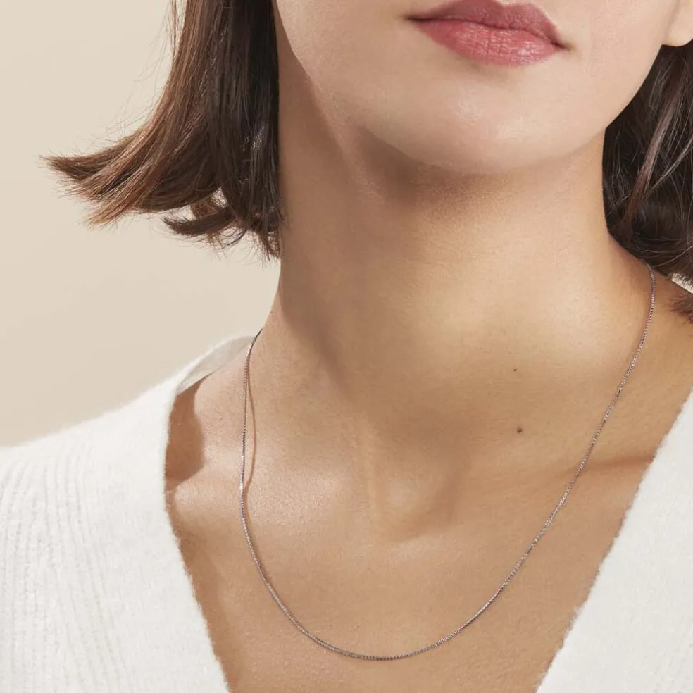 Chaîne Alyze Argent Blanc