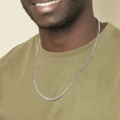 Chaîne Casper Maille Gourmette Argent Blanc
