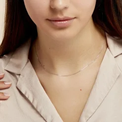 Chaîne Claudine Argent Blanc