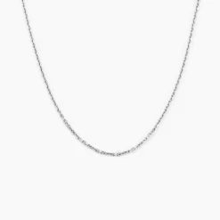 Chaîne Claudine Maille Forçat Argent Blanc