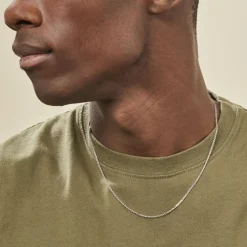 Chaîne Claudine Maille Forçat Argent Blanc