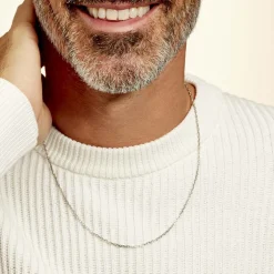 Chaîne Claudine Maille Forçat Argent Blanc