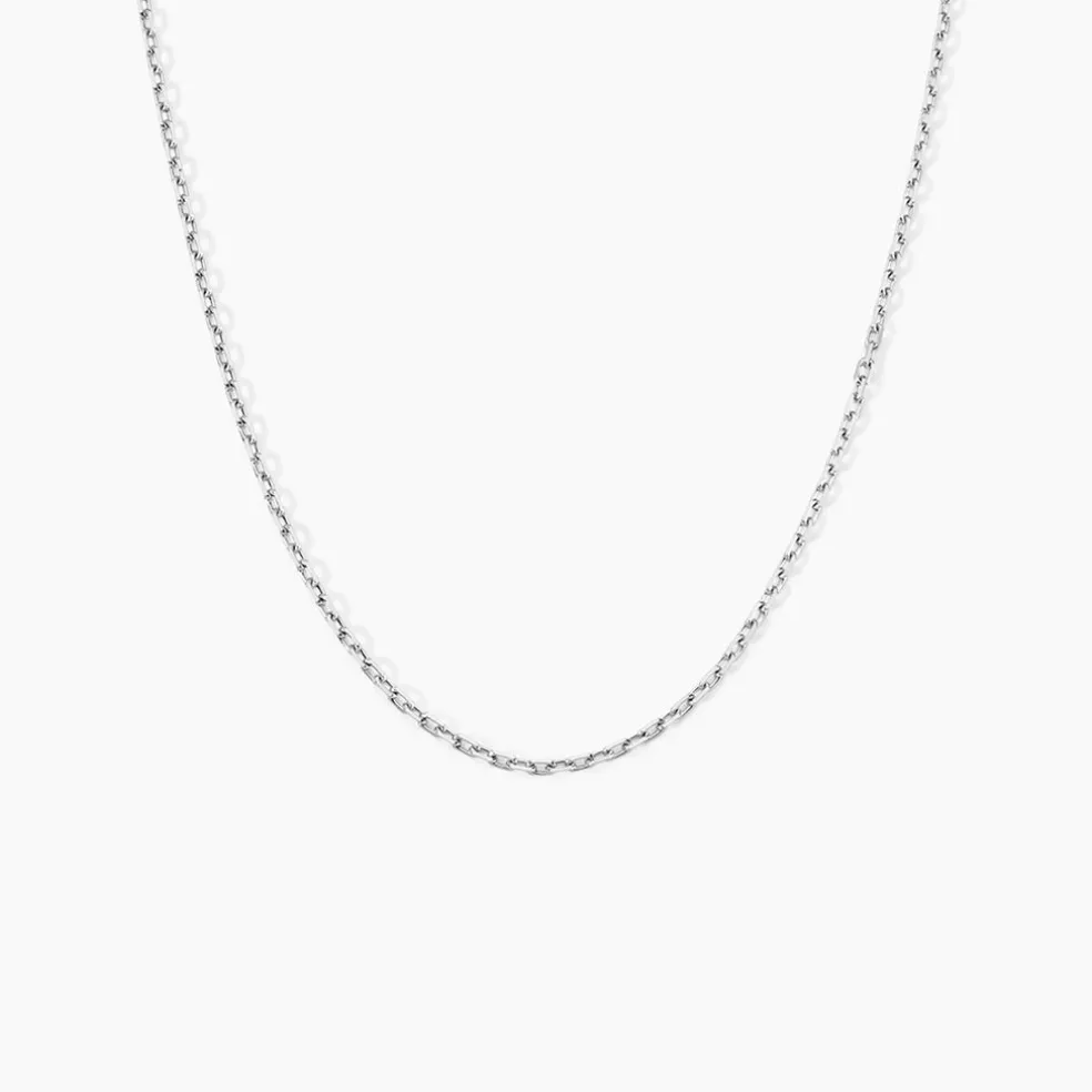 Chaîne Claudine Maille Forçat Argent Blanc