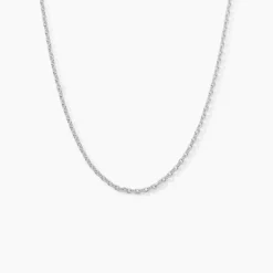 Chaîne Claudine Maille Forçat Argent Blanc