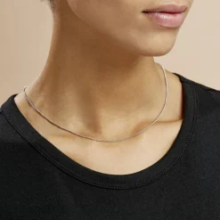 Chaîne Clementine Argent Blanc