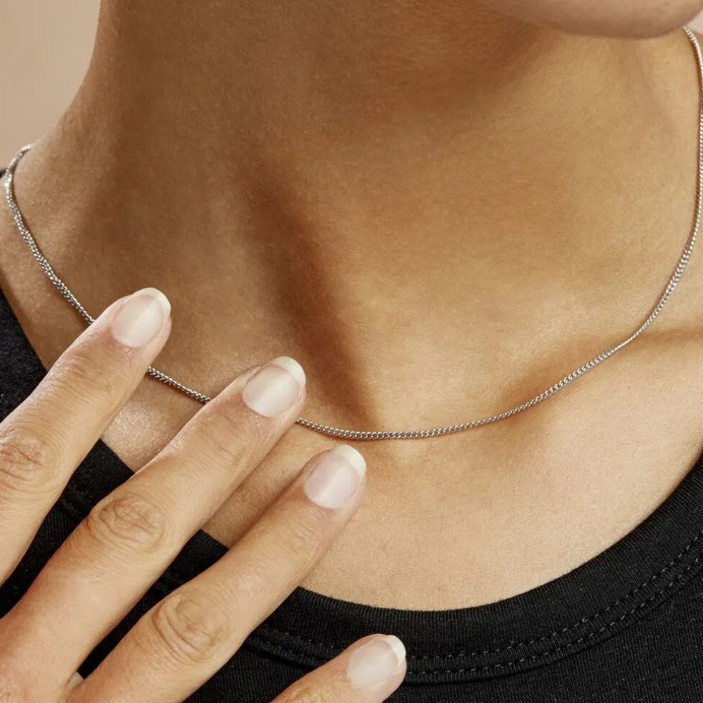 Chaîne Clementine Argent Blanc