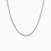 Chaîne Clementine Argent Blanc