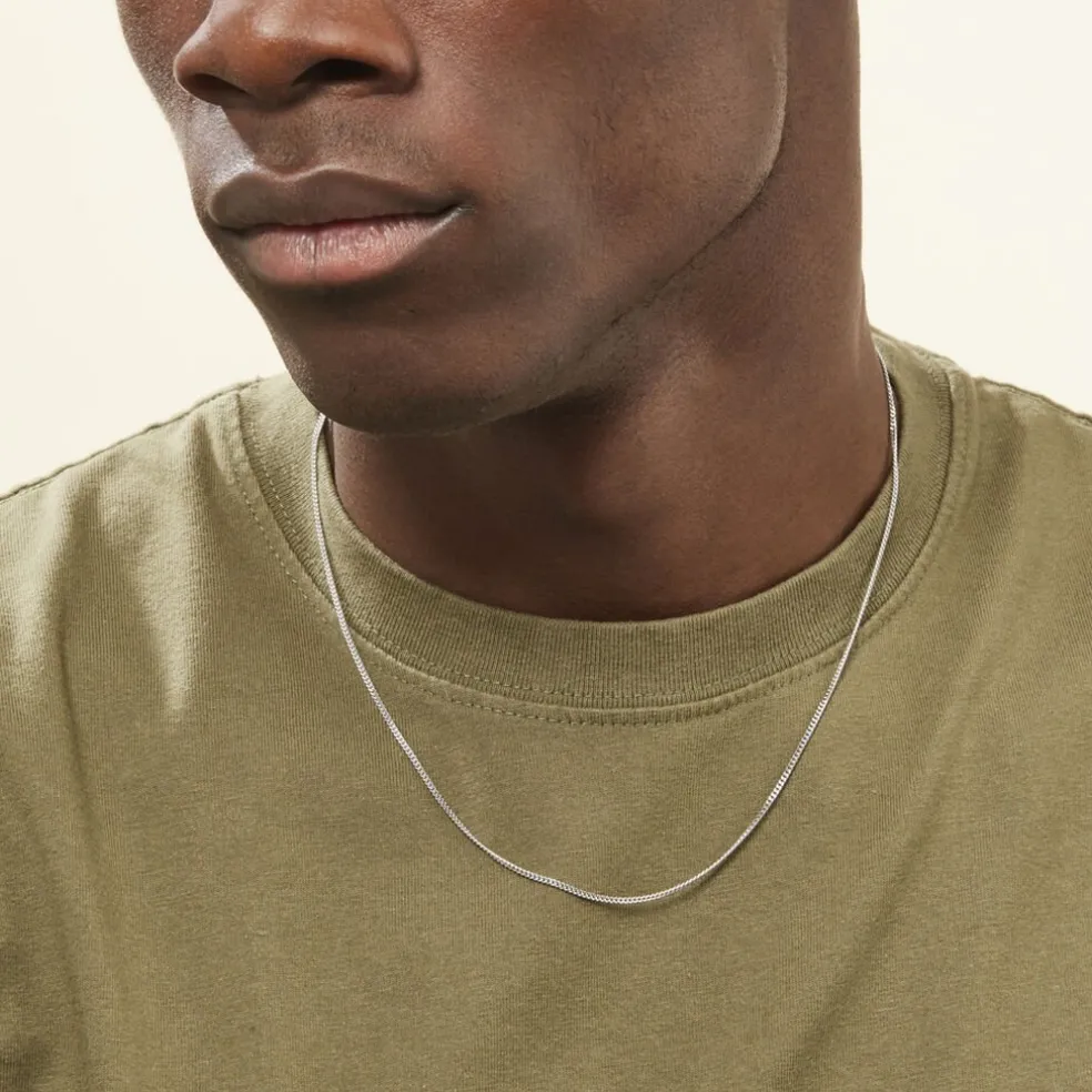 Chaîne Clementine Argent Blanc