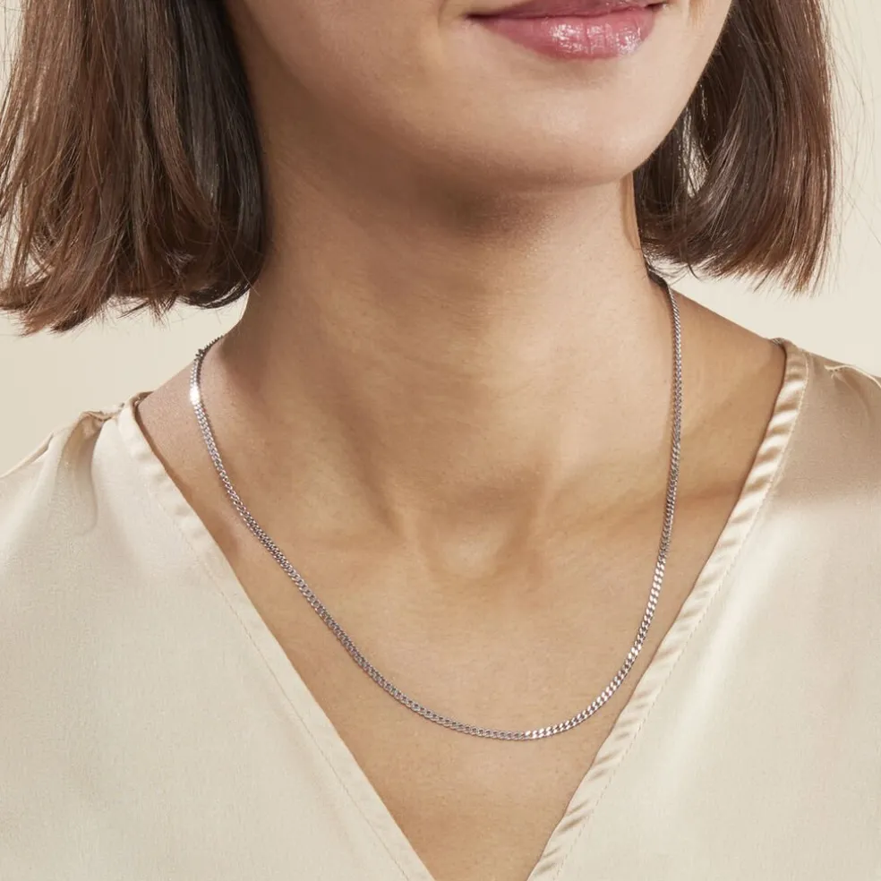 Chaîne Clementine Argent Blanc
