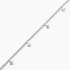 Chaîne De Cheville Heidi Argent Blanc Oxyde De Zirconium