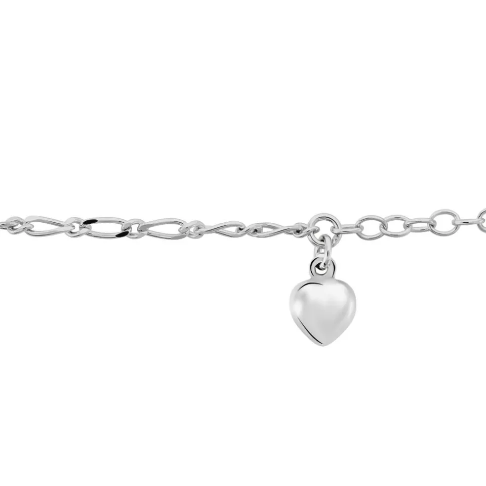 Chaîne De Cheville Laurelyn Maille Alternee 1/1 Argent Blanc