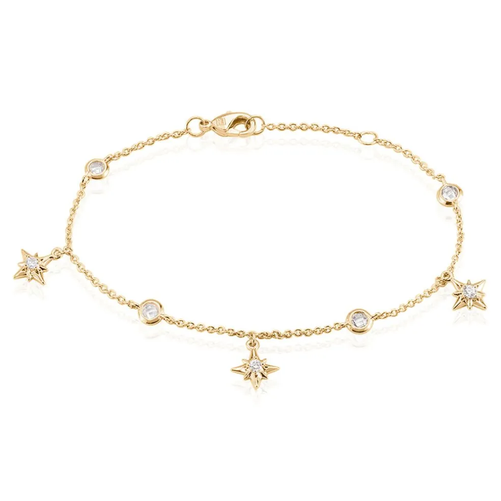 Chaîne De Cheville Lenka Plaqué Or Jaune Oxyde De Zirconium