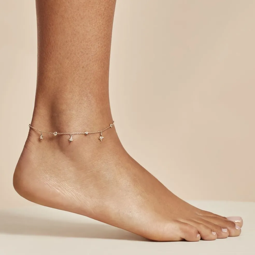 Chaîne De Cheville Lenka Plaqué Or Jaune Oxyde De Zirconium