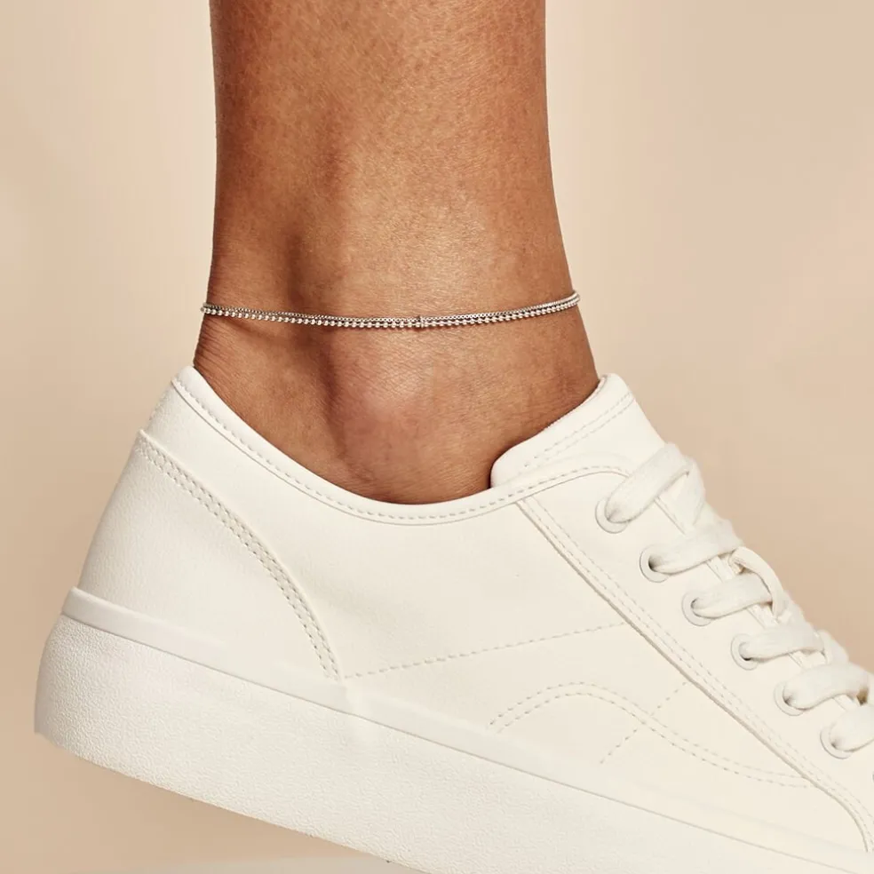 Chaîne De Cheville Marie-nicaise Argent Blanc