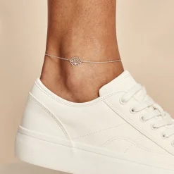 Chaîne De Cheville Maylie Argent Blanc