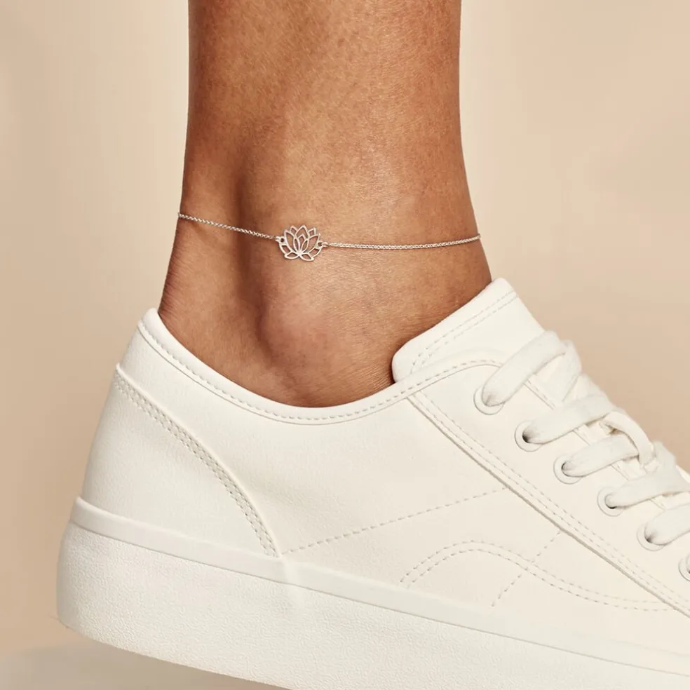 Chaîne De Cheville Maylie Argent Blanc