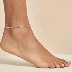 Chaîne De Cheville Millia Argent Blanc