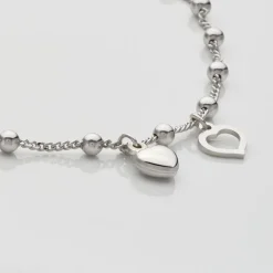 Chaîne De Cheville Minia Argent Blanc