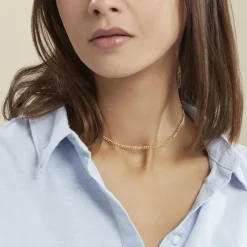 Chaîne Esma Maille Alternee 1/3 Or Jaune