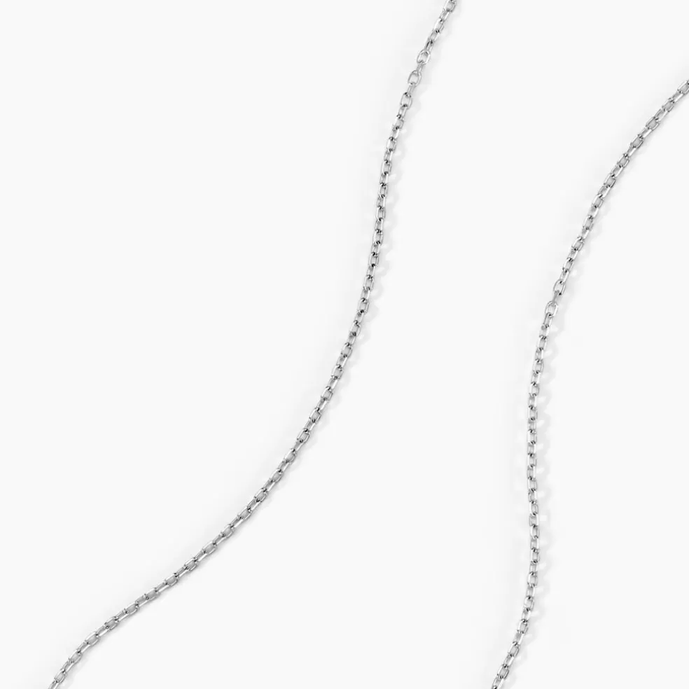 Chaîne Igoa Maille Forçat Diamantee Or Blanc