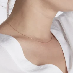 Chaîne Igoa Maille Forçat Diamantee Or Rose