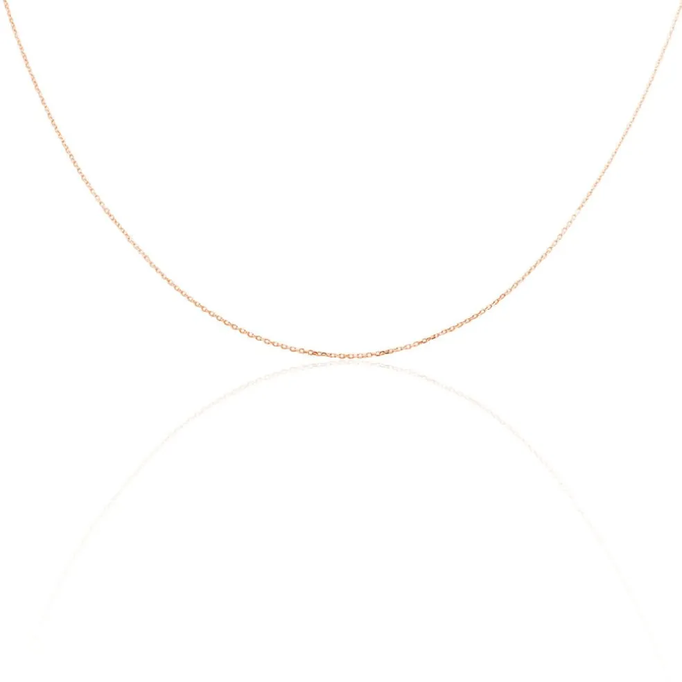 Chaîne Igoa Maille Forçat Diamantee Or Rose