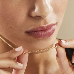 Chaîne Igoa Maille Forçat Diamantee Or Jaune