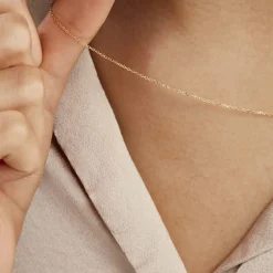 Chaîne Igoa Maille Forçat Diamantee Or Jaune