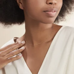 Chaîne Igoa Maille Forçat Diamantee Or Jaune