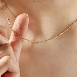 Chaîne Igoa Maille Forçat Diamantee Or Jaune