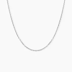 Chaîne Igoa Maille Forçat Diamantee Or Blanc