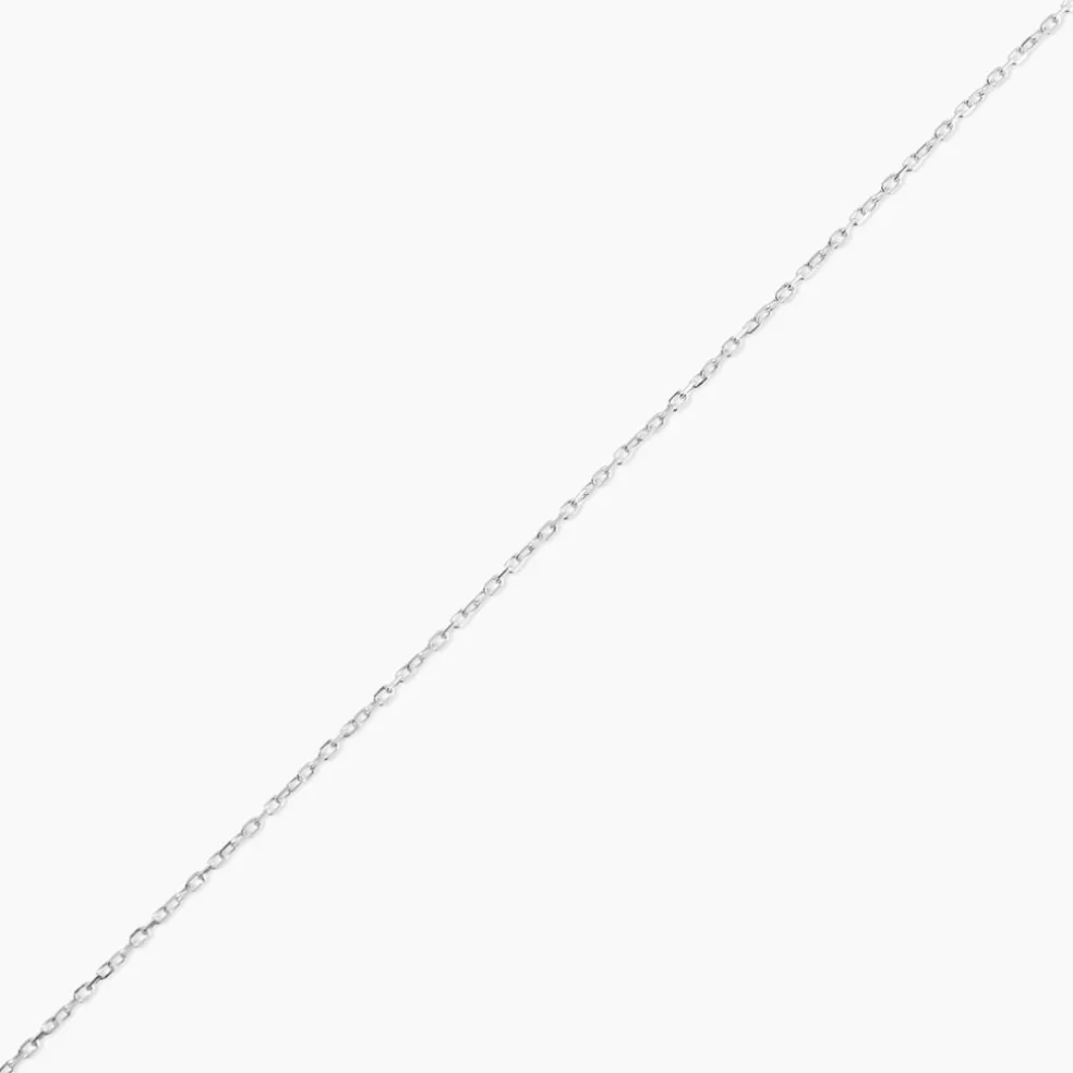 Chaîne Ilan Maille Forçat Ronde Or Blanc