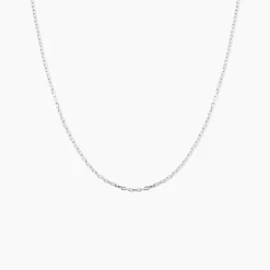 Chaîne Ilan Maille Forçat Ronde Or Blanc
