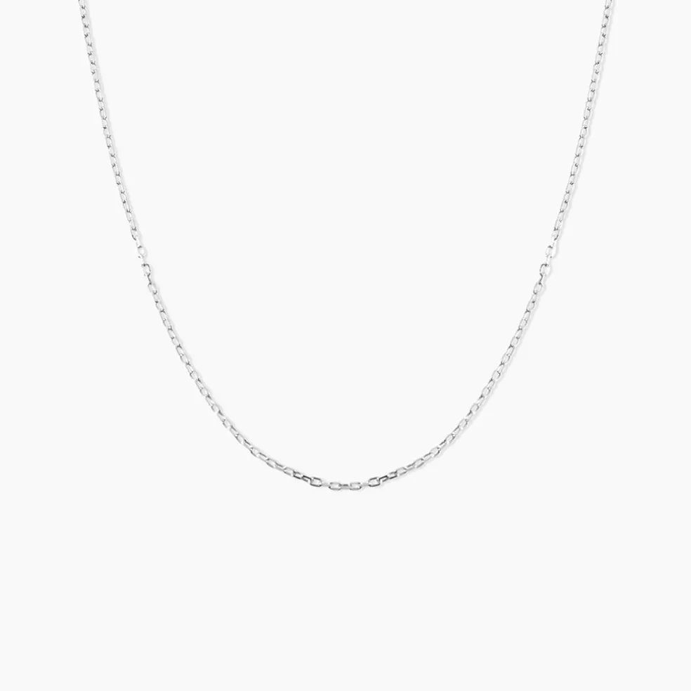 Chaîne Ilan Maille Forçat Ronde Or Blanc