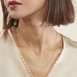 Chaîne Ilan Maille Forçat Ronde Or Blanc