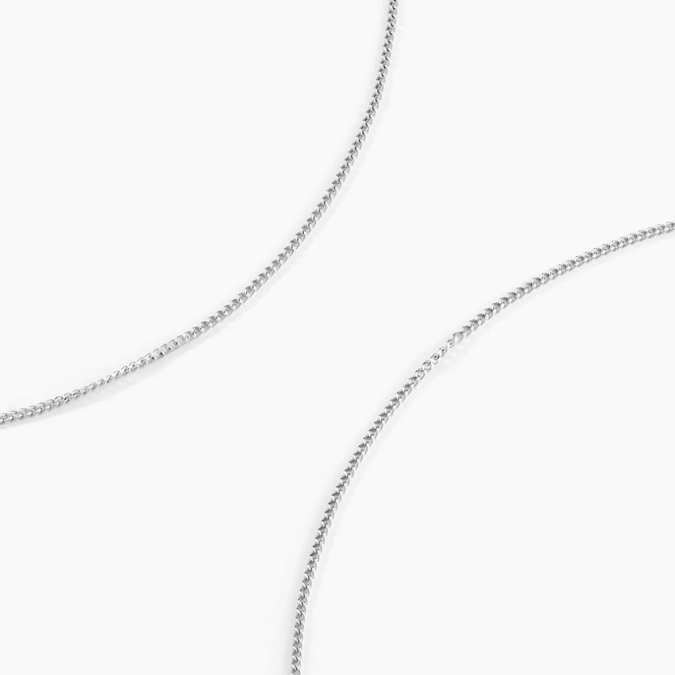 Chaîne Imad Maille Gourmette Or Blanc