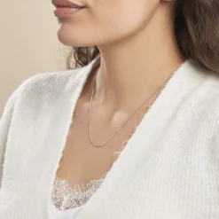 Chaîne Imad Maille Gourmette Or Blanc