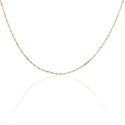 Chaîne Imanie Maille Singapour Or Rose