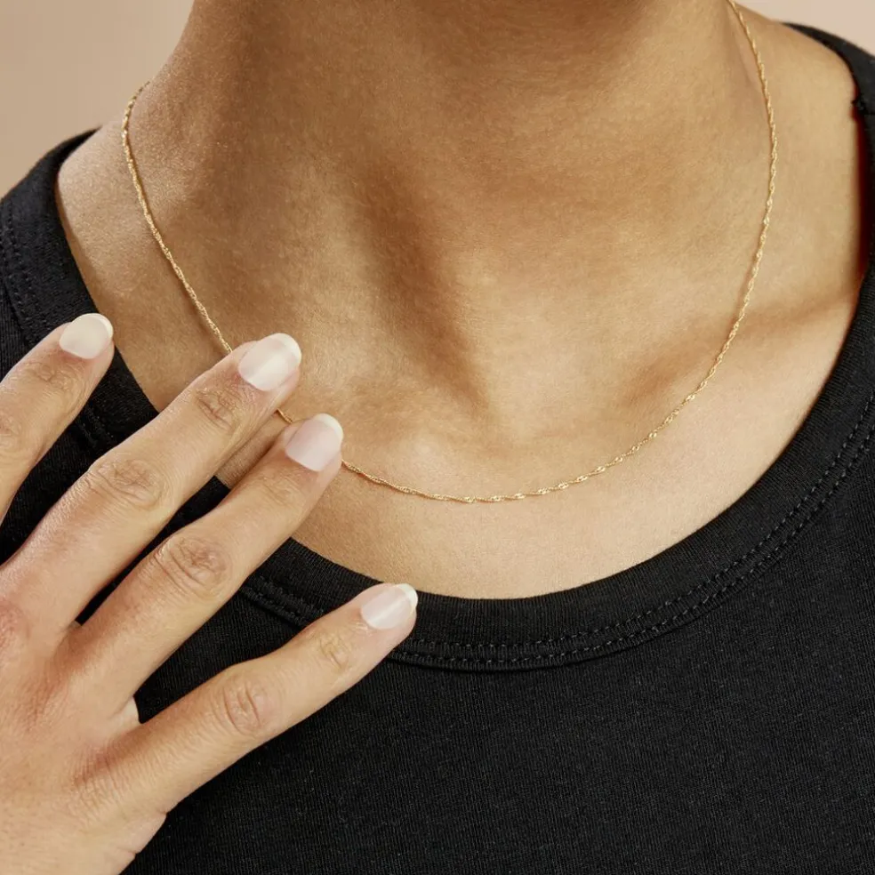 Chaîne Imanie Maille Singapour Or Jaune