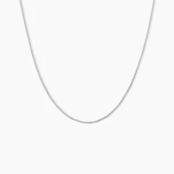 Chaîne Iris Maille Gourmette Or Blanc